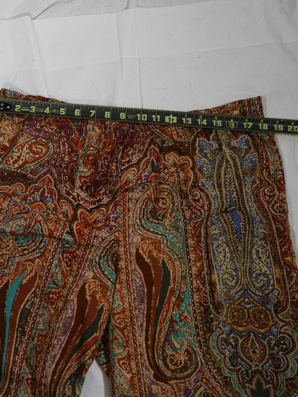 Lauren Ralph Lauren Paisley Soft and Cozy Wide Leg Pants Size 16 - Picture 5 of 6